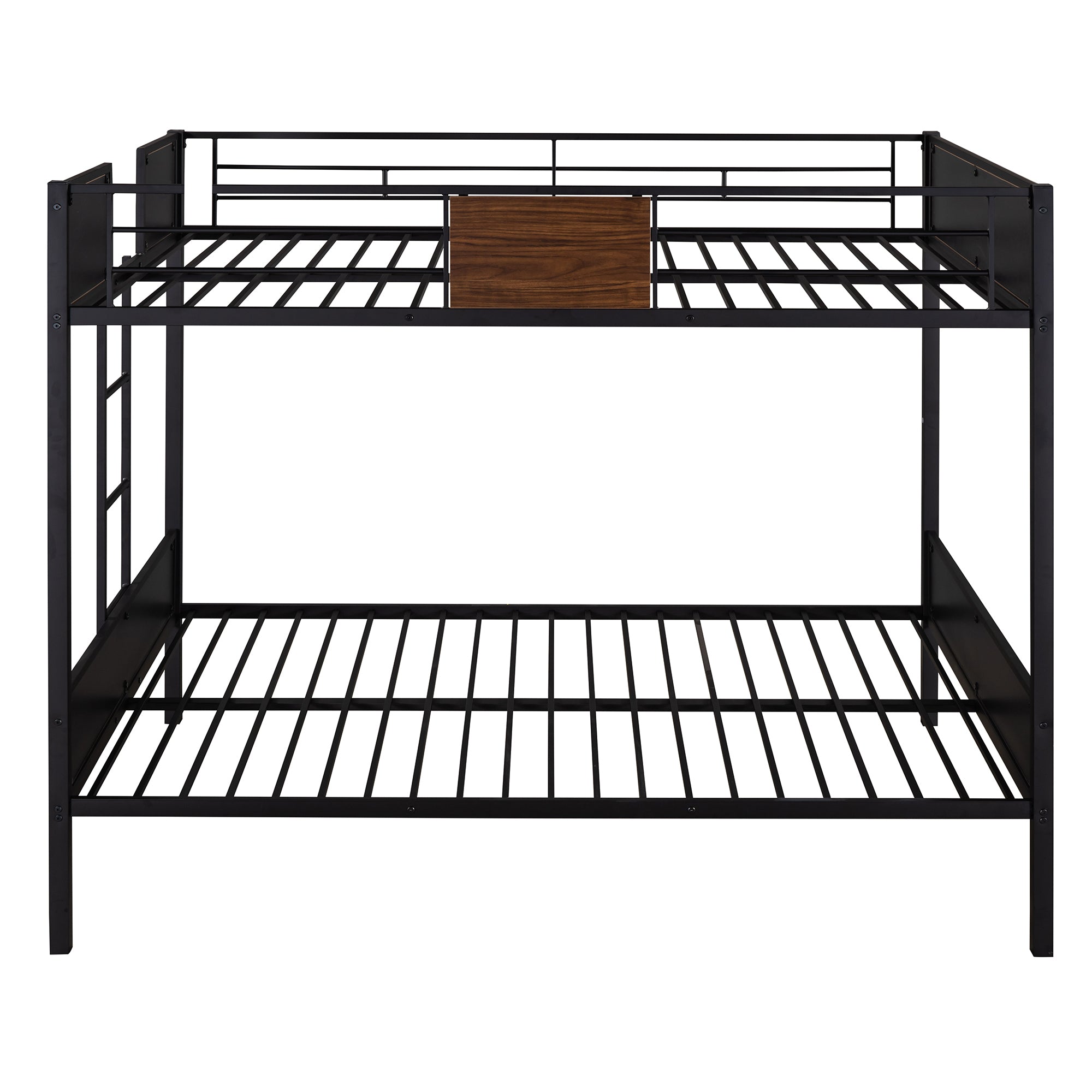 Full-over-full bunk bed modern style steel frame bunk bed with safety rail, built-in ladder for bedroom, dorm, boys, girls, adults(OLD SKU: MF190840AAD)