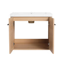 Bathroom Vanity Set With Resin Countertop Sink, 2 Doors