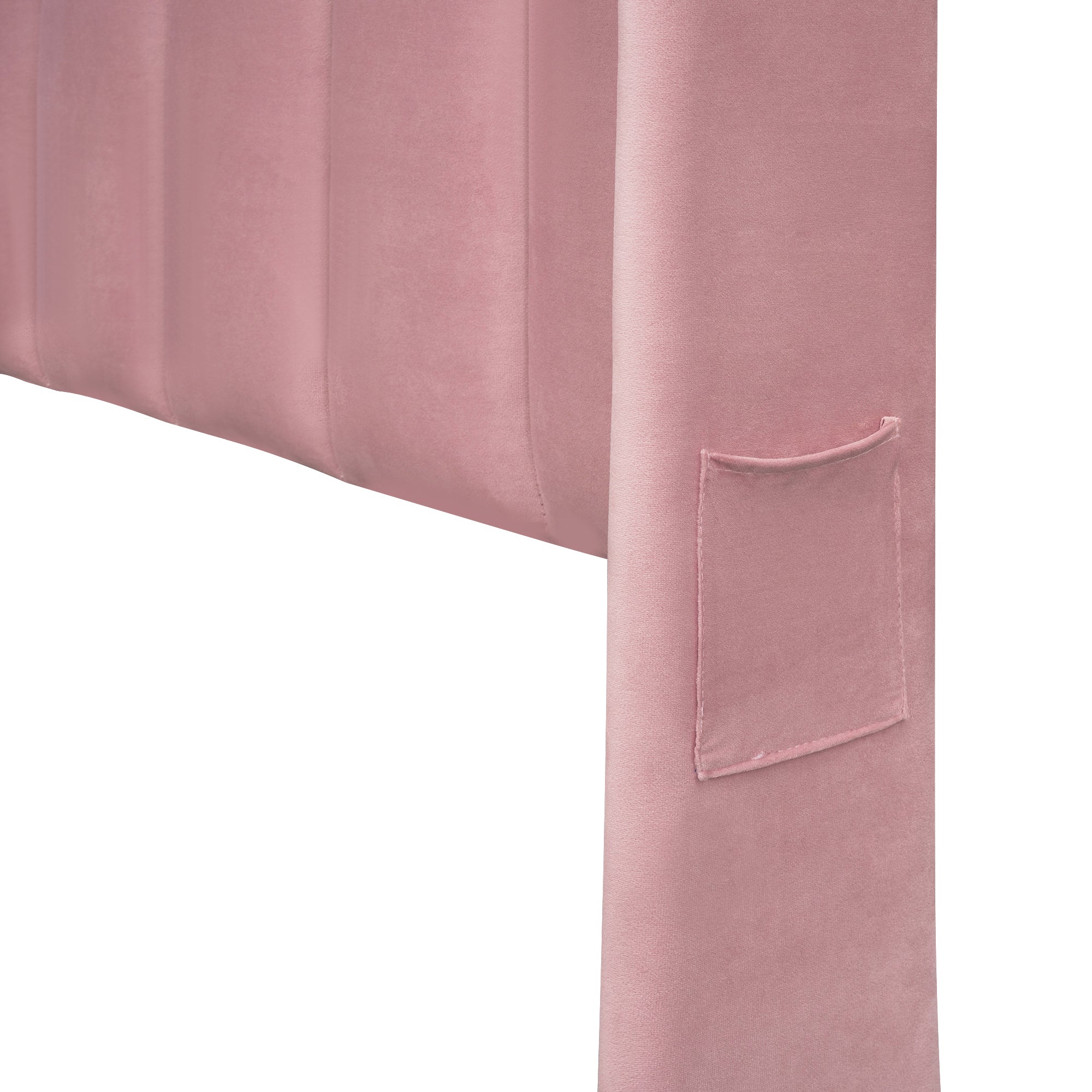 Queen Size Storage Bed Velvet Upholstered Platform Bed with a Big Drawer - Pink - Atlantic Fine Furniture Melbourne FL