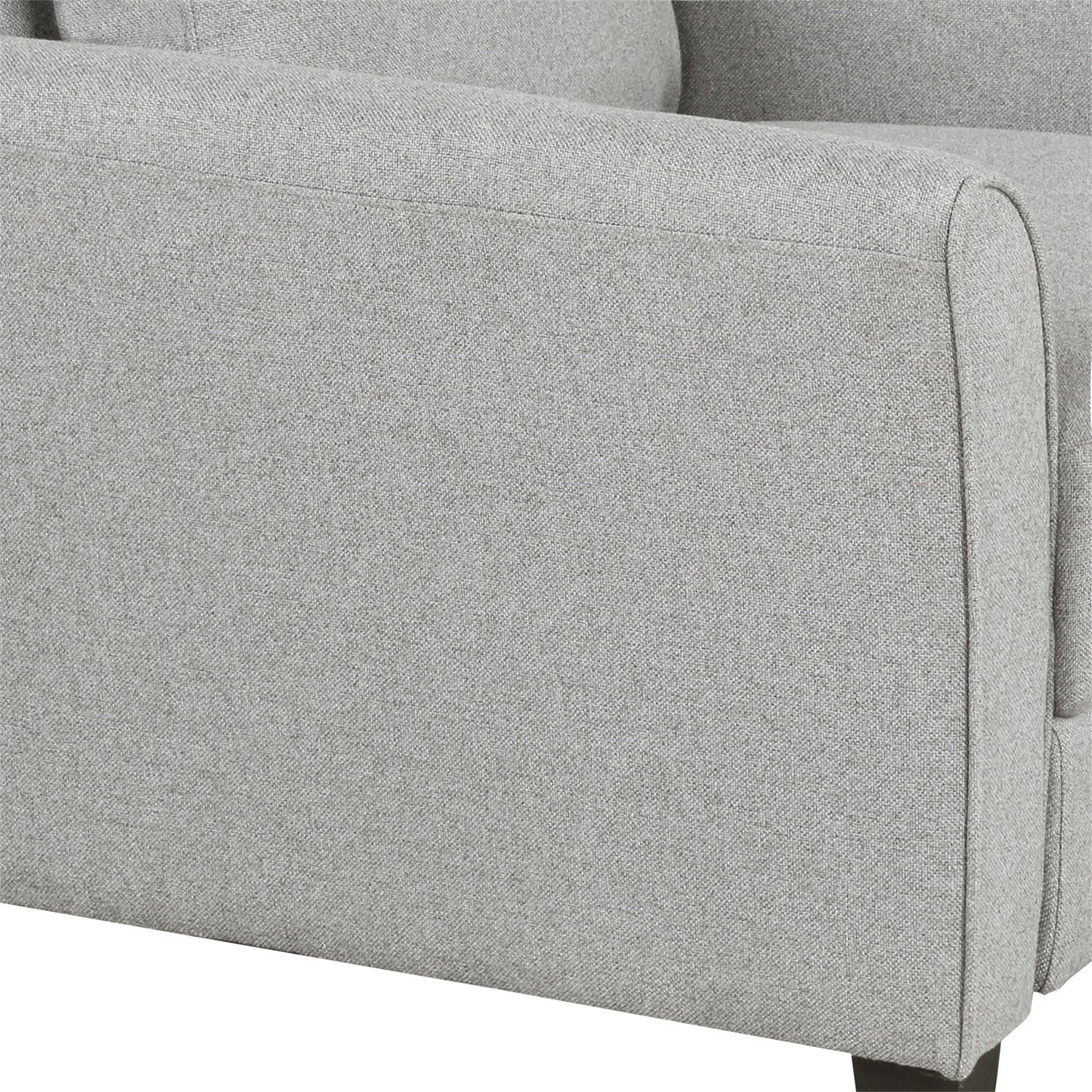 Living Room Furniture Armrest Single Sofa and Loveseat Sofa (Light Gray)