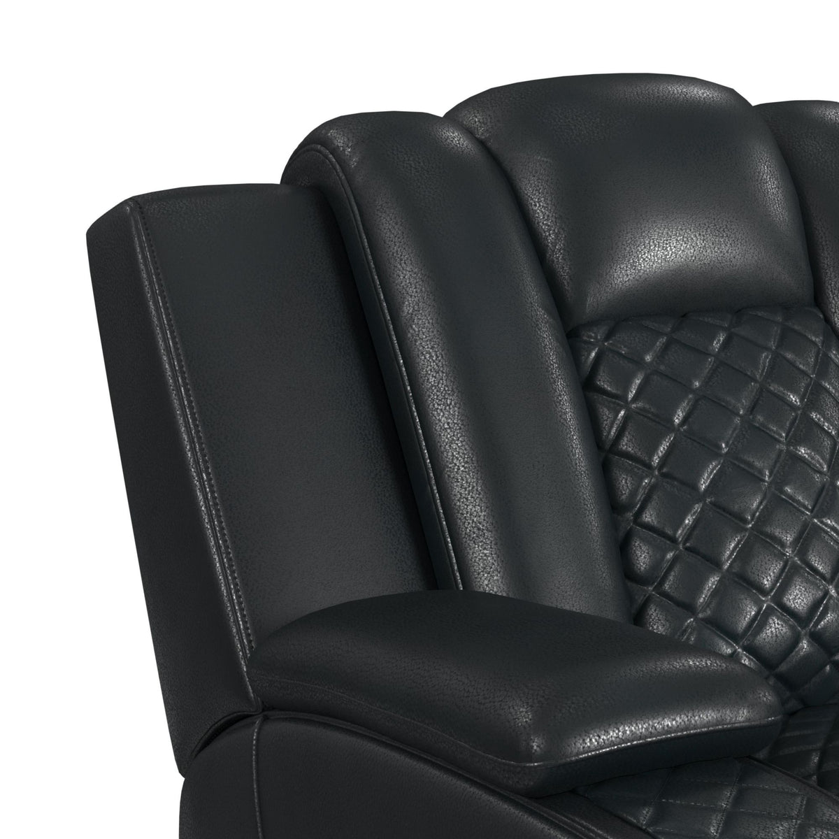 Carlo Power Motion Recliner With Power Headrest, LED in Black by Elements International, view 15