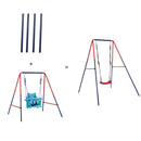 Xiunan Leisure - 2 In 1 Baby Swing Set Safe Playground Accessory - Blue / Red