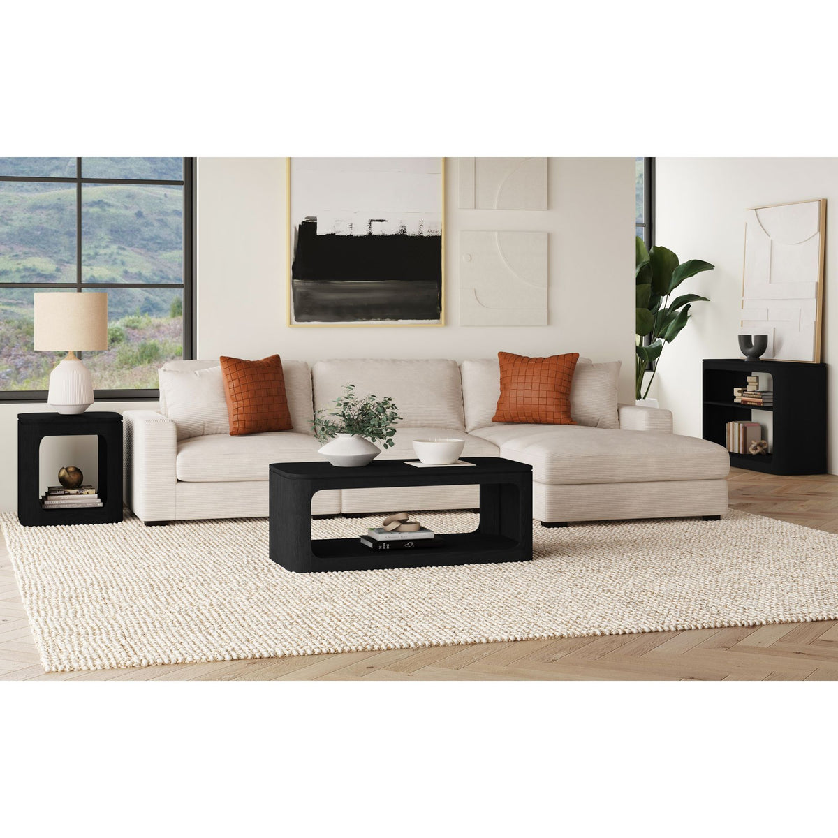 Rogen Rustic Occasional Table Set in Black by Elements International, view 26