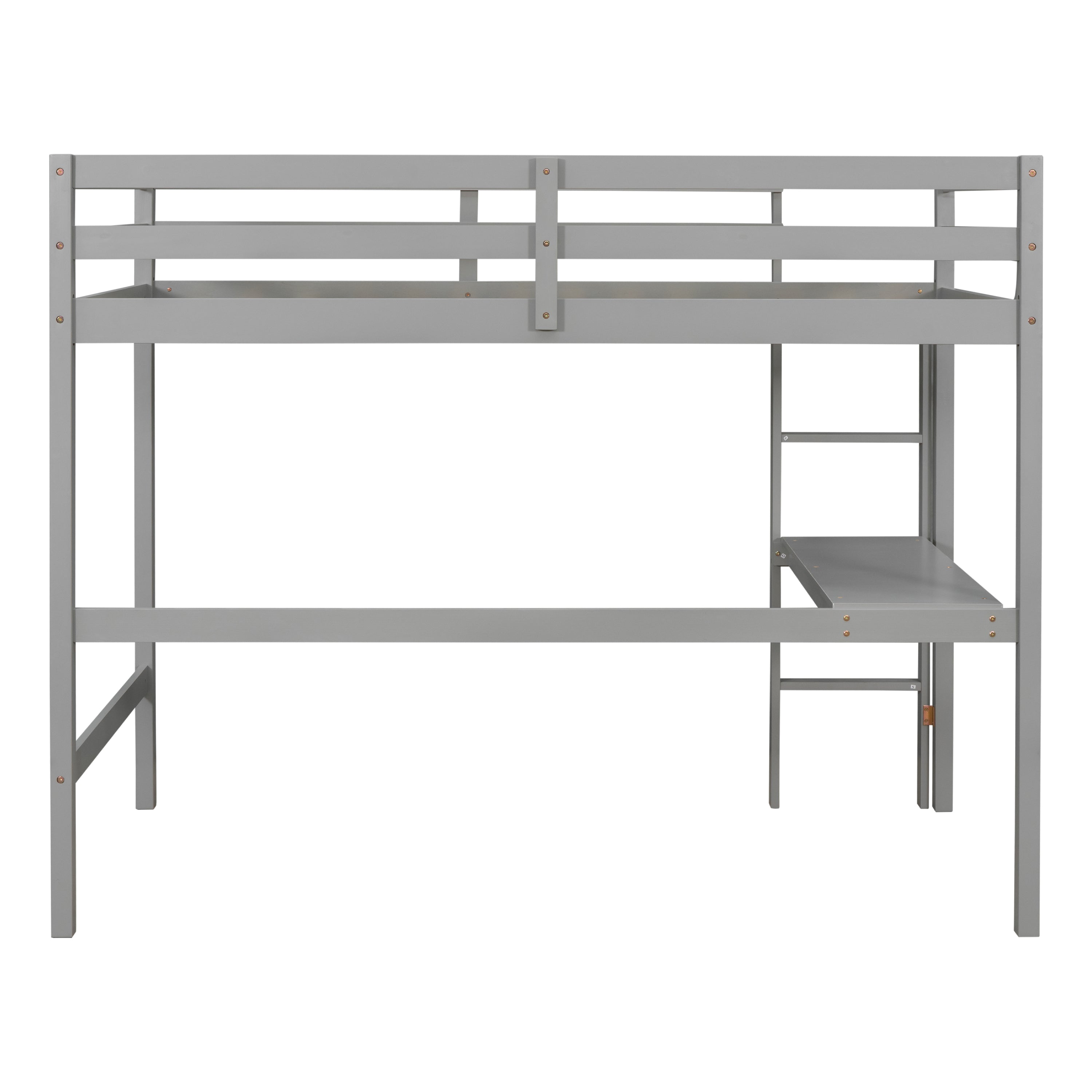 Twin Loft Bed with built-in desk,Grey(Old SKU:W50450910)