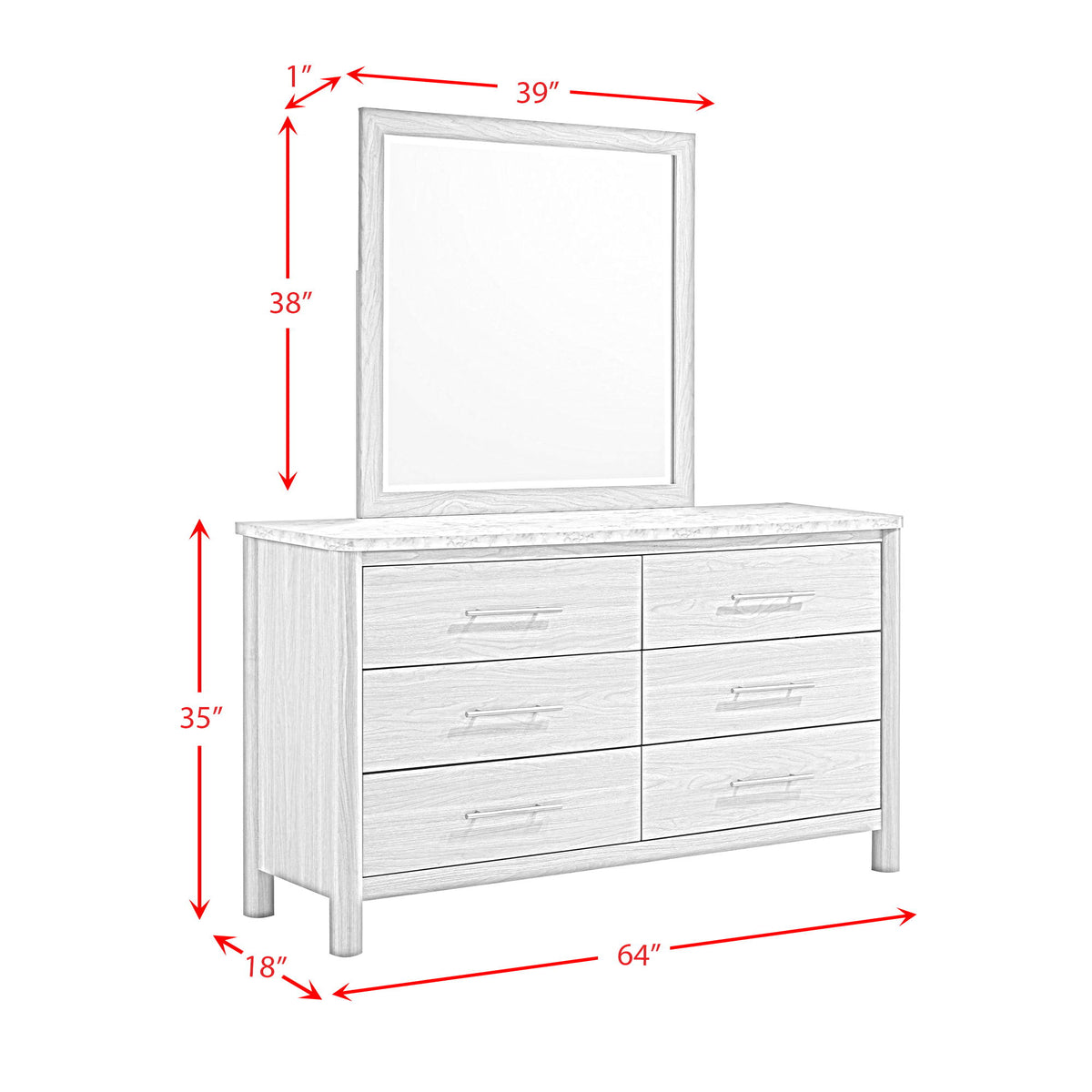 Jonas Dresser in Light Brown by Elements International, view 11