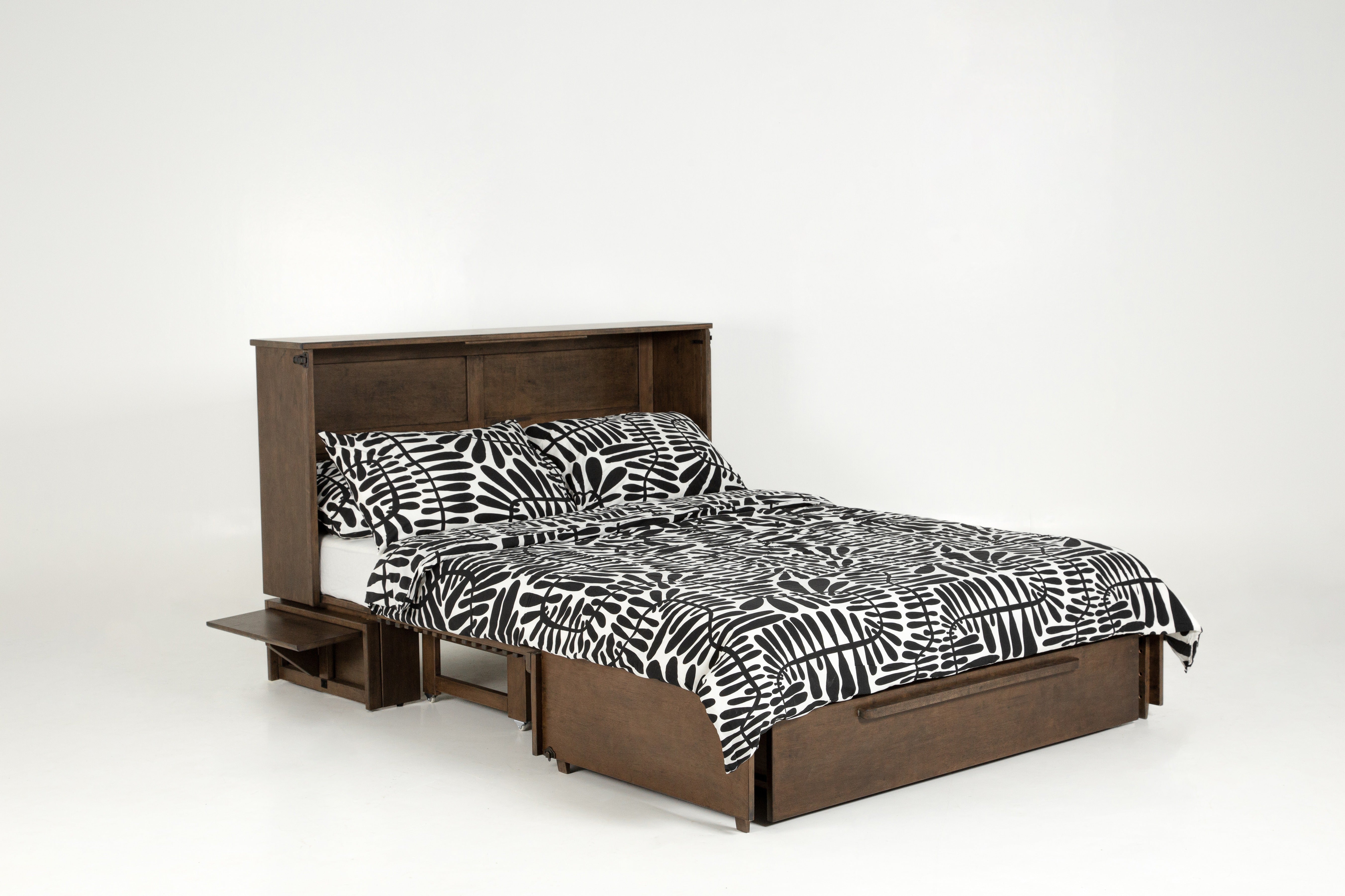 Bloomsbury Murphy Cabinet Bed in Normandy, closed with trays up | Atlantic Fine Furniture, Melbourne FL