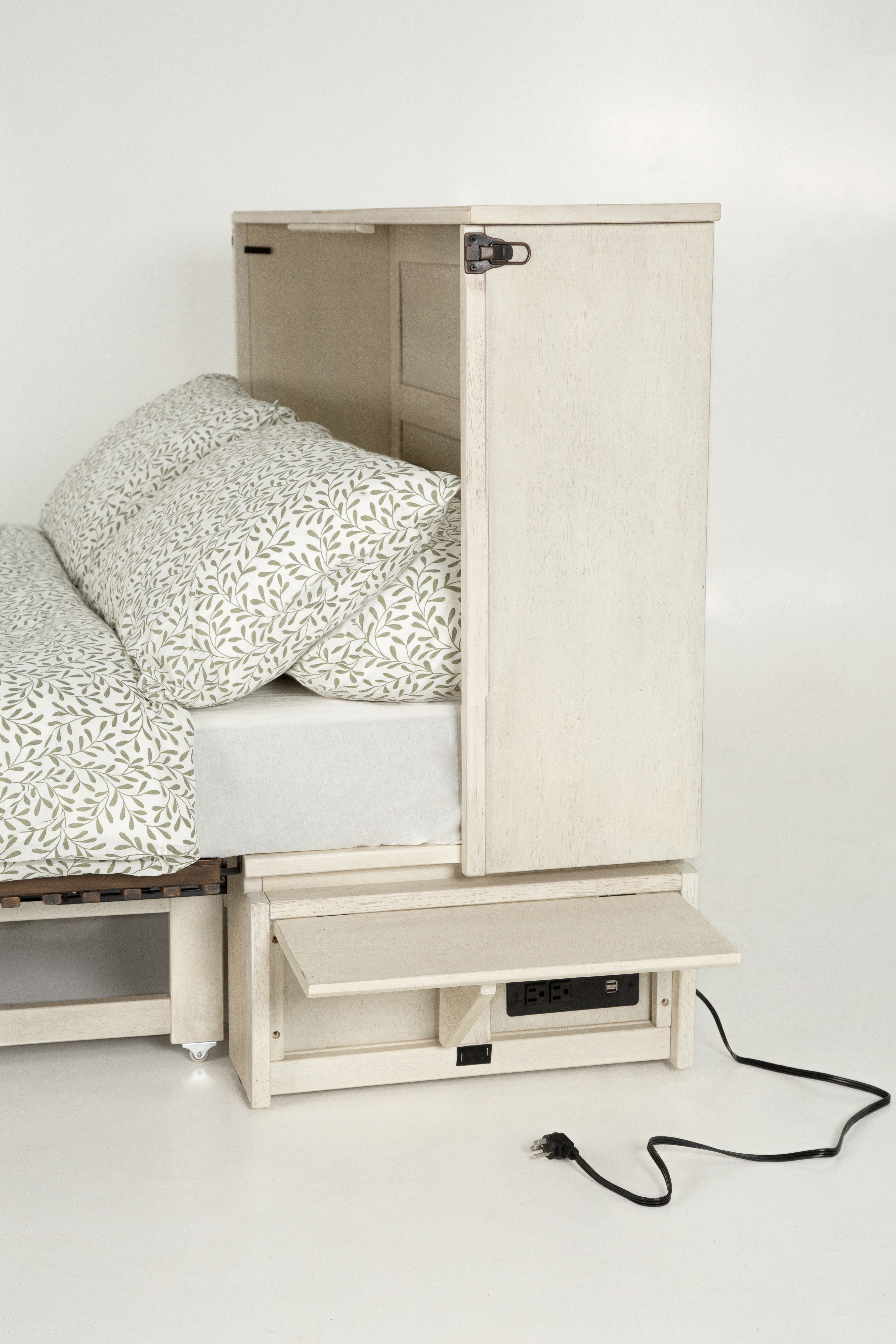 Bloomsbury Murphy Cabinet Bed in Provence and Normandy, side view | Atlantic Fine Furniture, Melbourne FL