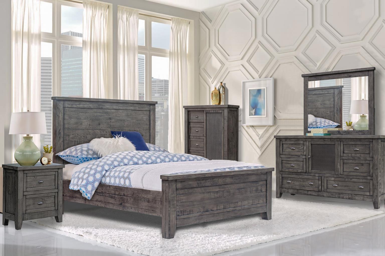 Brookfield Queen Panel Headboard (Fossil Grey)