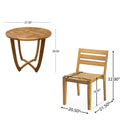 Outdoor 3 Pieces Dining Set - Teak