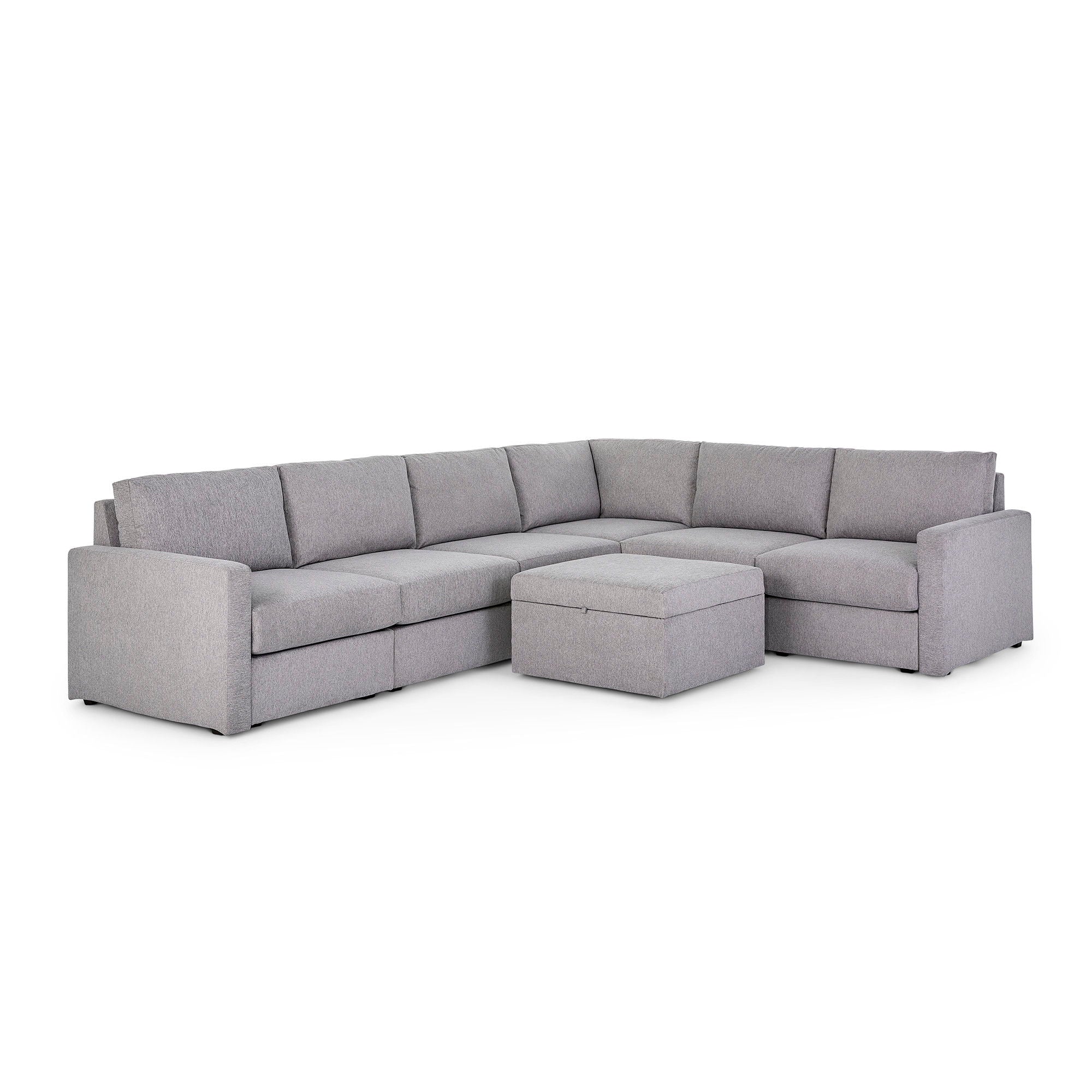 Flex - Sectional with Standard Arm and Storage Ottoman