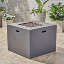 Outdoor Patio Square Gas Burning Concrete Fire Pit 40,000 Btu