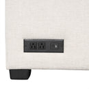 U-Shaped Sectional Sofa Pull Out Sofa Bed With Two USB Ports, Two Power Sockets, Three Back Pillows And A Storage Chaise For Living Room