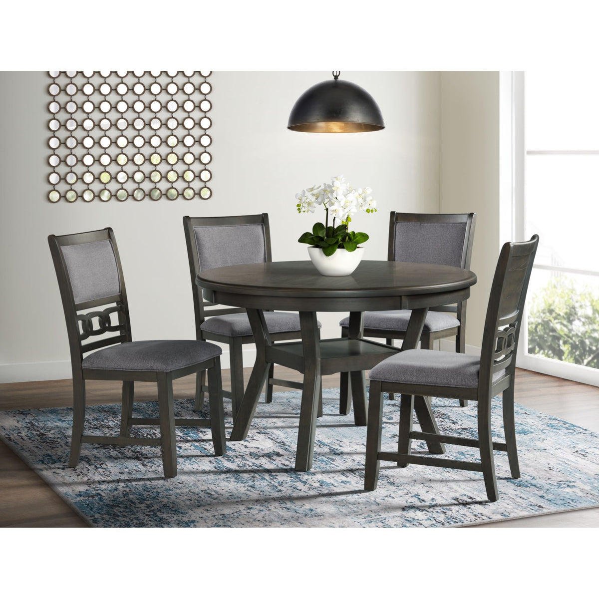Amherst Dining Set in Dark Gray by Elements International
