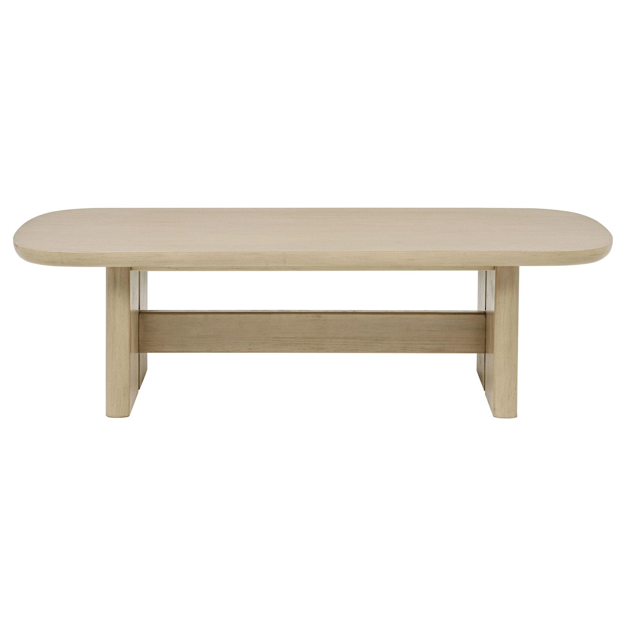 Kailani 2-piece Coastal Coffee and End Table Set Beige Oak - Atlantic Fine Furniture Melbourne FL