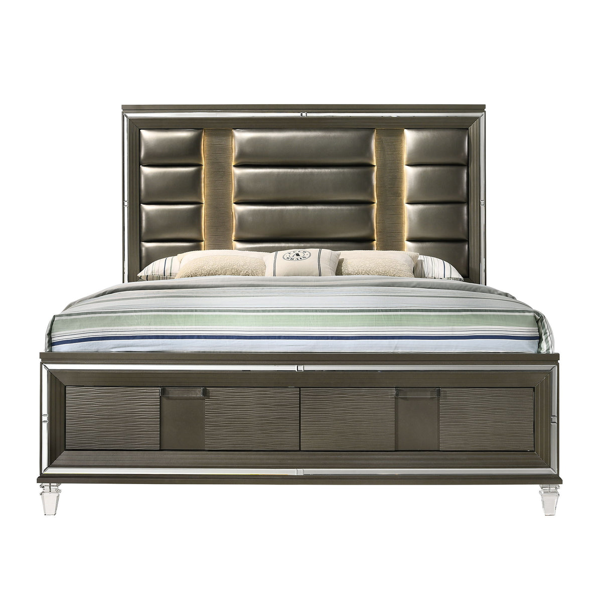 Twenty Nine 2-Drawer Storage Bed in Dark Gray by Elements International, view 10