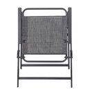 Outdoor Patio Dining Set For 4 People, Metal Patio Furniture Table And Chair Set With Umbrella - Black