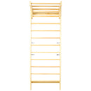 Swedish Ladder, Stall Bars Set For Physical Therapy & Gymnastics - Natural