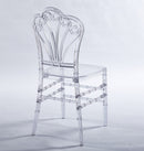 Welding Chair, Dining Chair / Plastic Seat (Set of 4) - Transparent