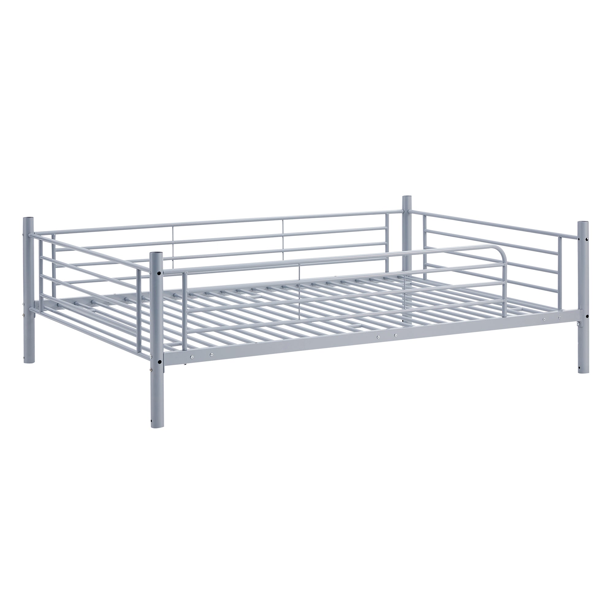 Full-Full-Full Metal Triple Bed with Built-in Ladder, Divided into Three Separate Beds,Gray(OLD SKU:LP000297AAE) - Atlantic Fine Furniture Melbourne FL