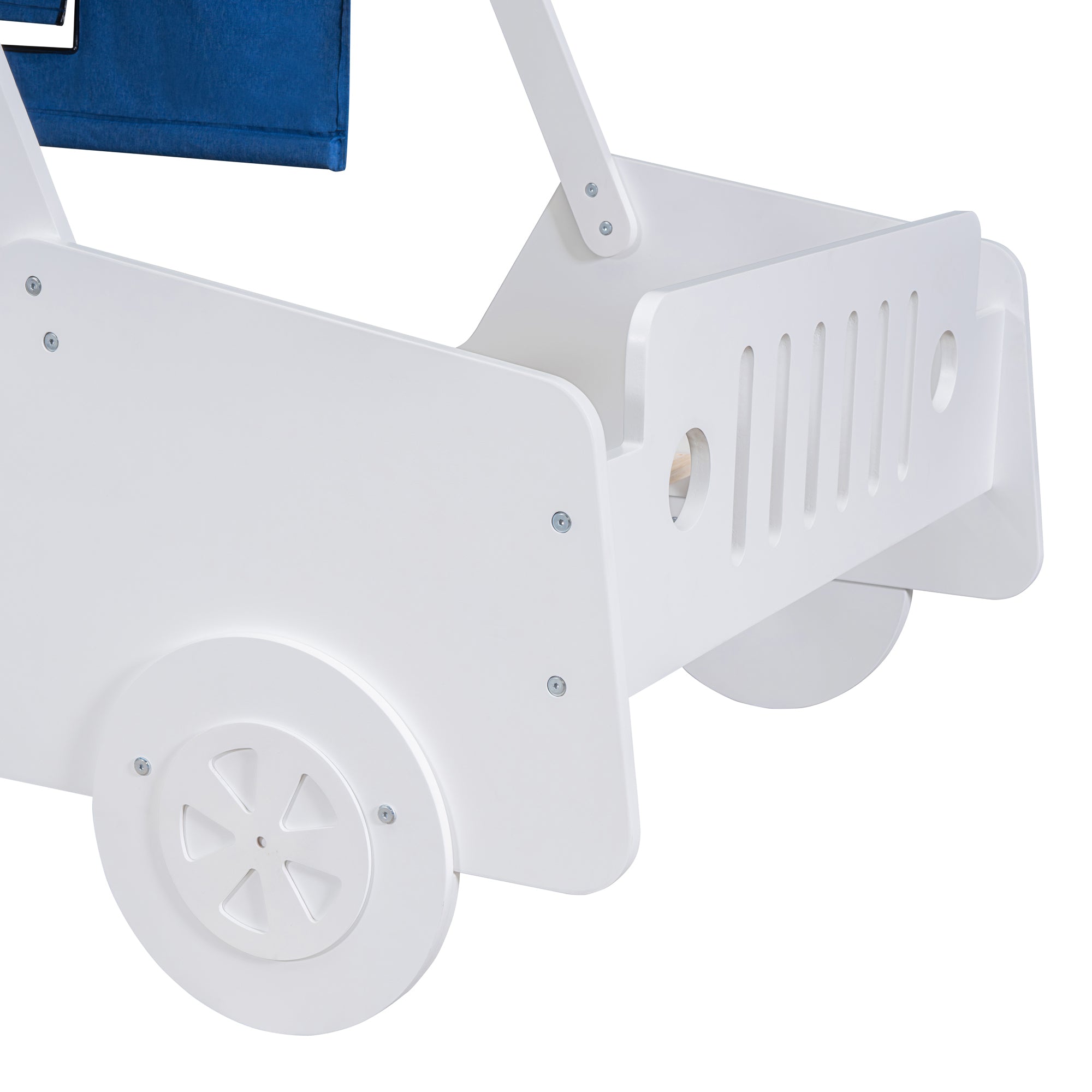 Twin Size Car Shaped Bed with Tents,White - Atlantic Fine Furniture Melbourne FL