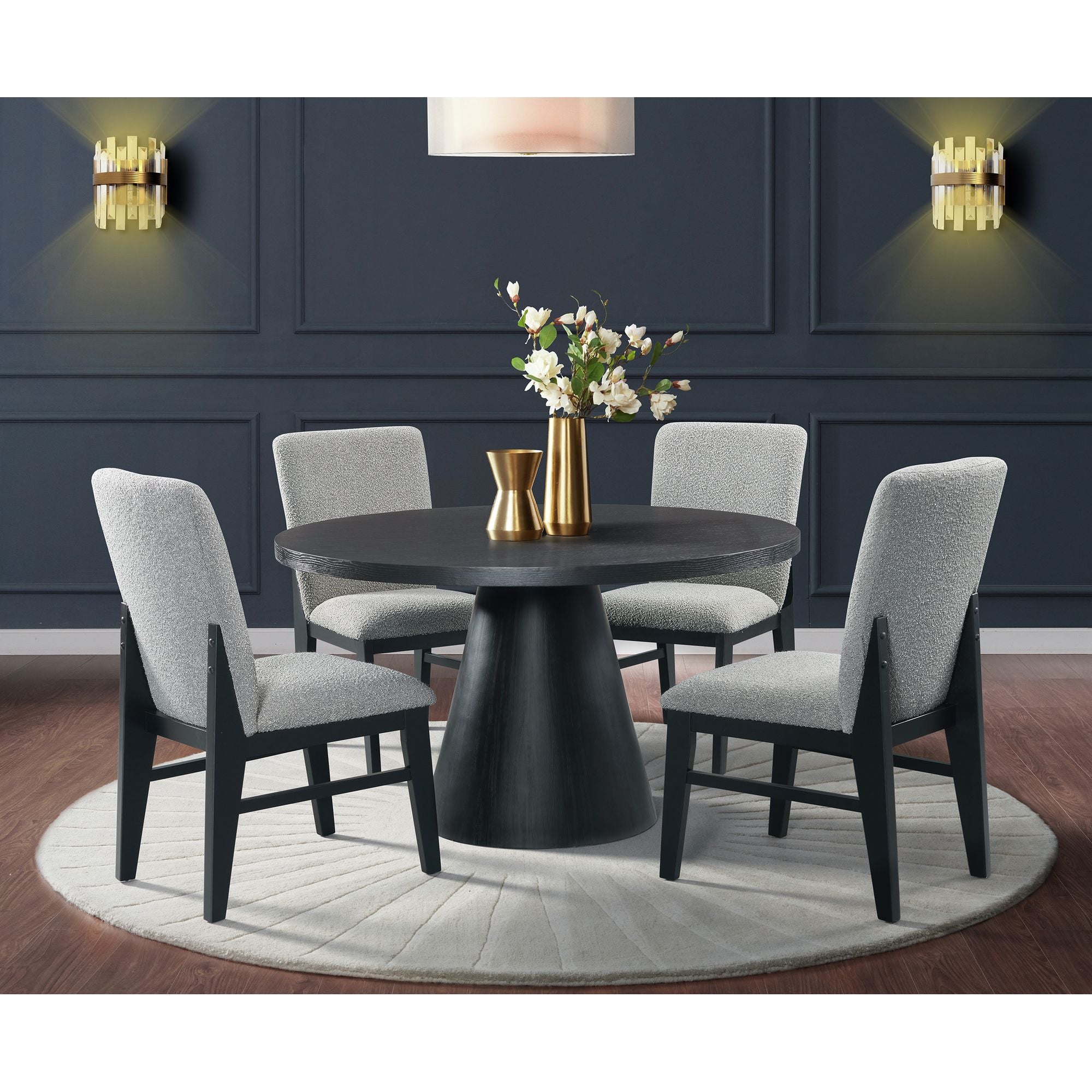 Portland - Round Dining Table - Black