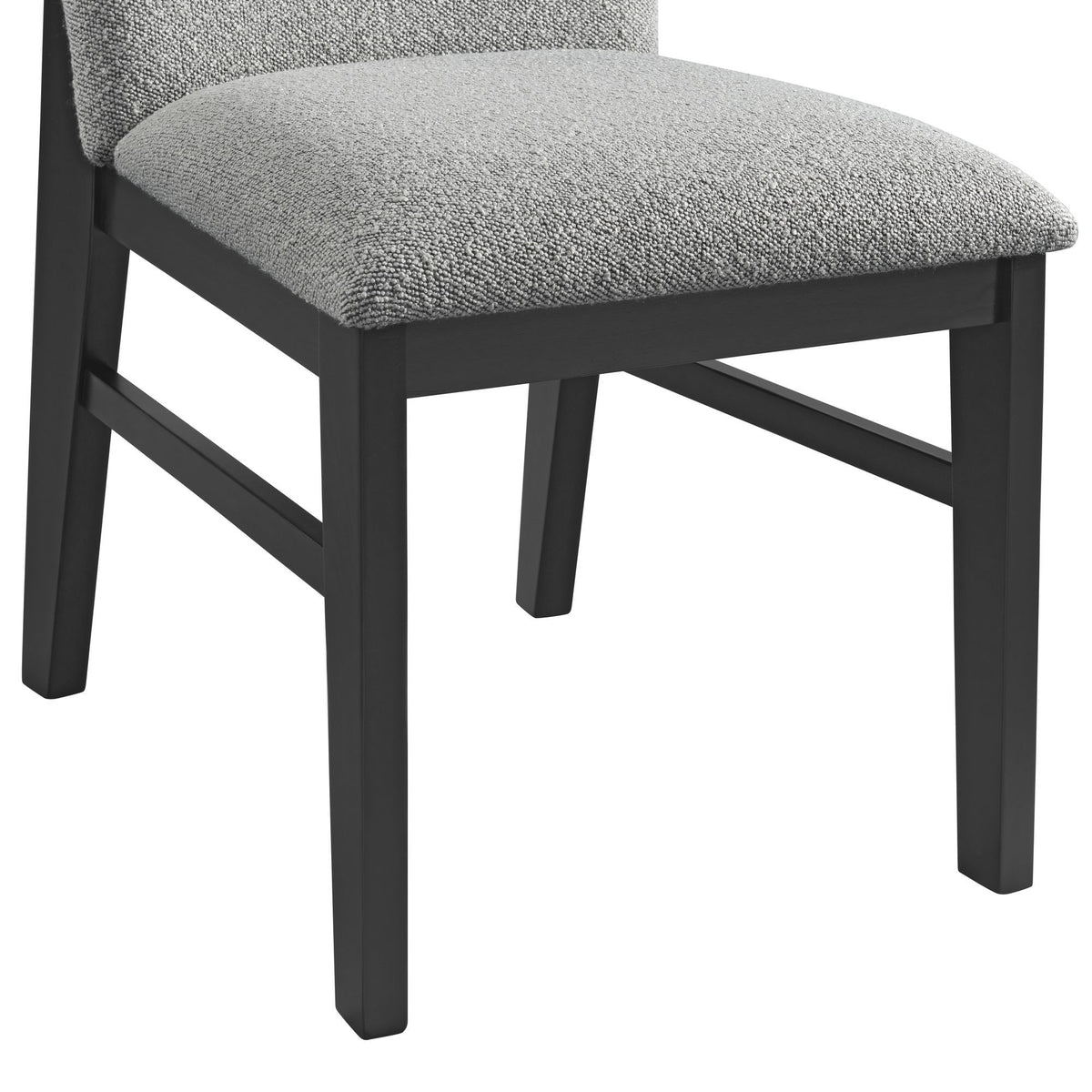 Portland - Side Chair With Gray Fabric PGY1113-4 (Set of 2) - Black