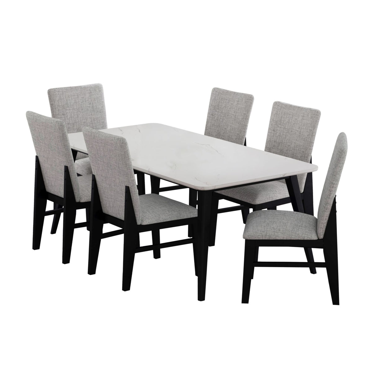 Marlene Standard Height Dining Set in Gray by Elements International, view 2