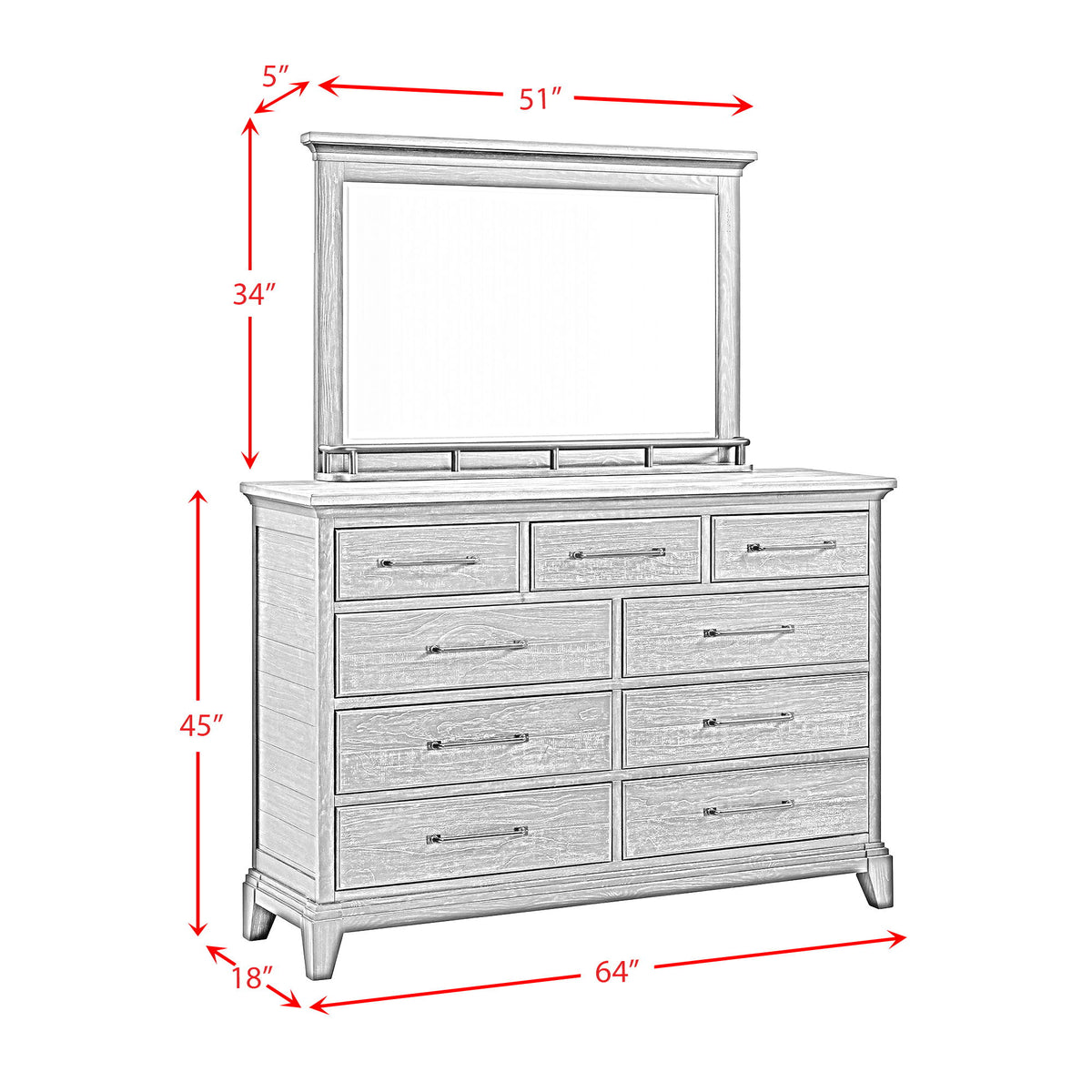 Montrose Dresser in Dark Brown by Elements International, view 14