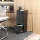 Modern Drawer Metal Vertical File Cabinet With Lock And Card Slot For Office