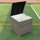 4 Piece Patio Sectional Wicker Rattan Outdoor Furniture Sofa Set With Storage Box