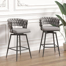 Bar Stool 360 Swivel With Back Footrest