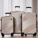 3 Piece Luggage Sets Lightweight Suitcase With Two Hooks, Spinner Wheels,