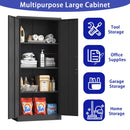 Heavy Metal Garage Storage Cabinet With Locking Doors, Steel, Adjustable Shelves
