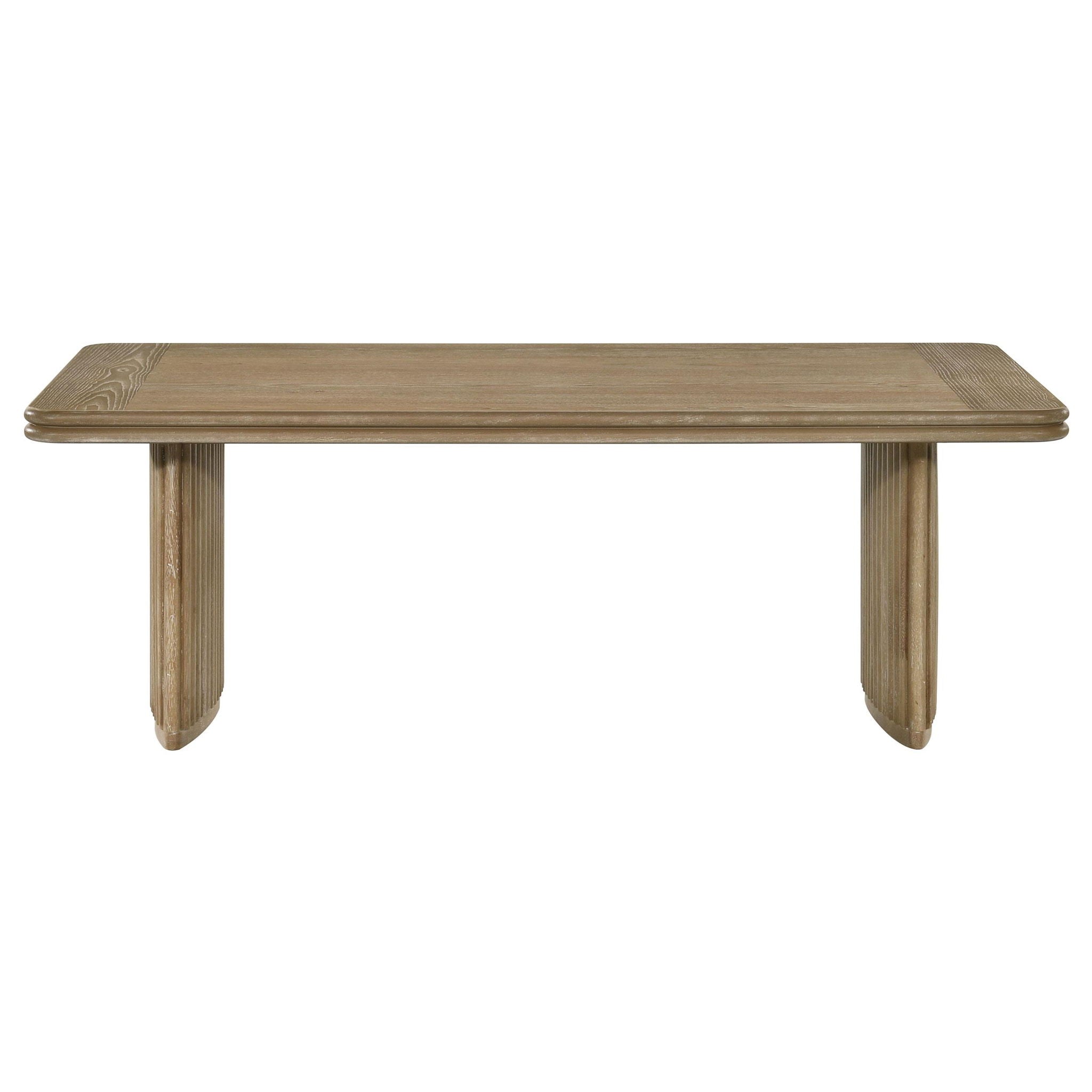 Adina 2-piece Wood Coffee Table Set Distressed Light Brown - Atlantic Fine Furniture Melbourne FL