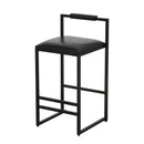 Elegant Bar Stool Set With Backrest And Footrest, Counter Height (Set of 2)