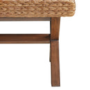The Bench With Water Hyacinth Seat And Mahogany Base - Brown