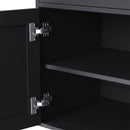 Farmhouse TV Stand With Solid Wood Gourd Shaped Legs For TVs Up To 70"
