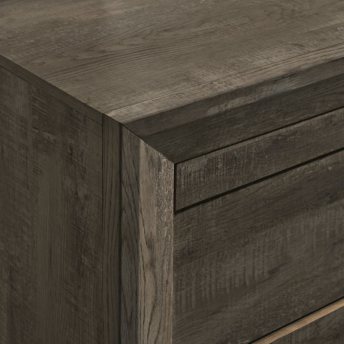 Eleanor 2-Drawer Nightstand For Bedroom in Dark Gray by Elements International, view 12