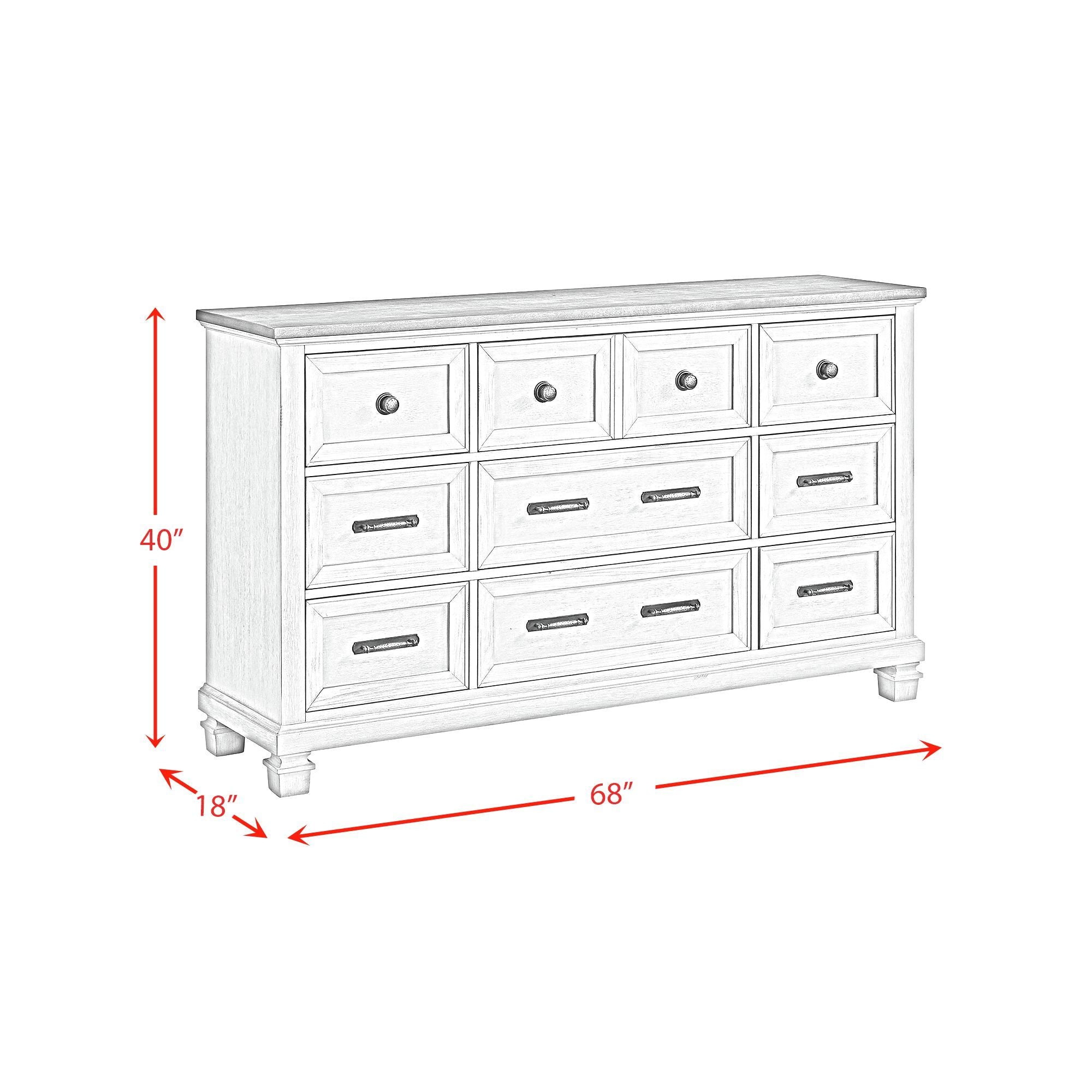 Farmington - 9 Drawer Dresser