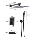 Modern 10" Wall Mounted Rainfall Shower Head System