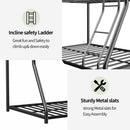 Bunk Bed Frame With Ladder And Guardrail, Heavy Duty Noise Free Design Metal Construction