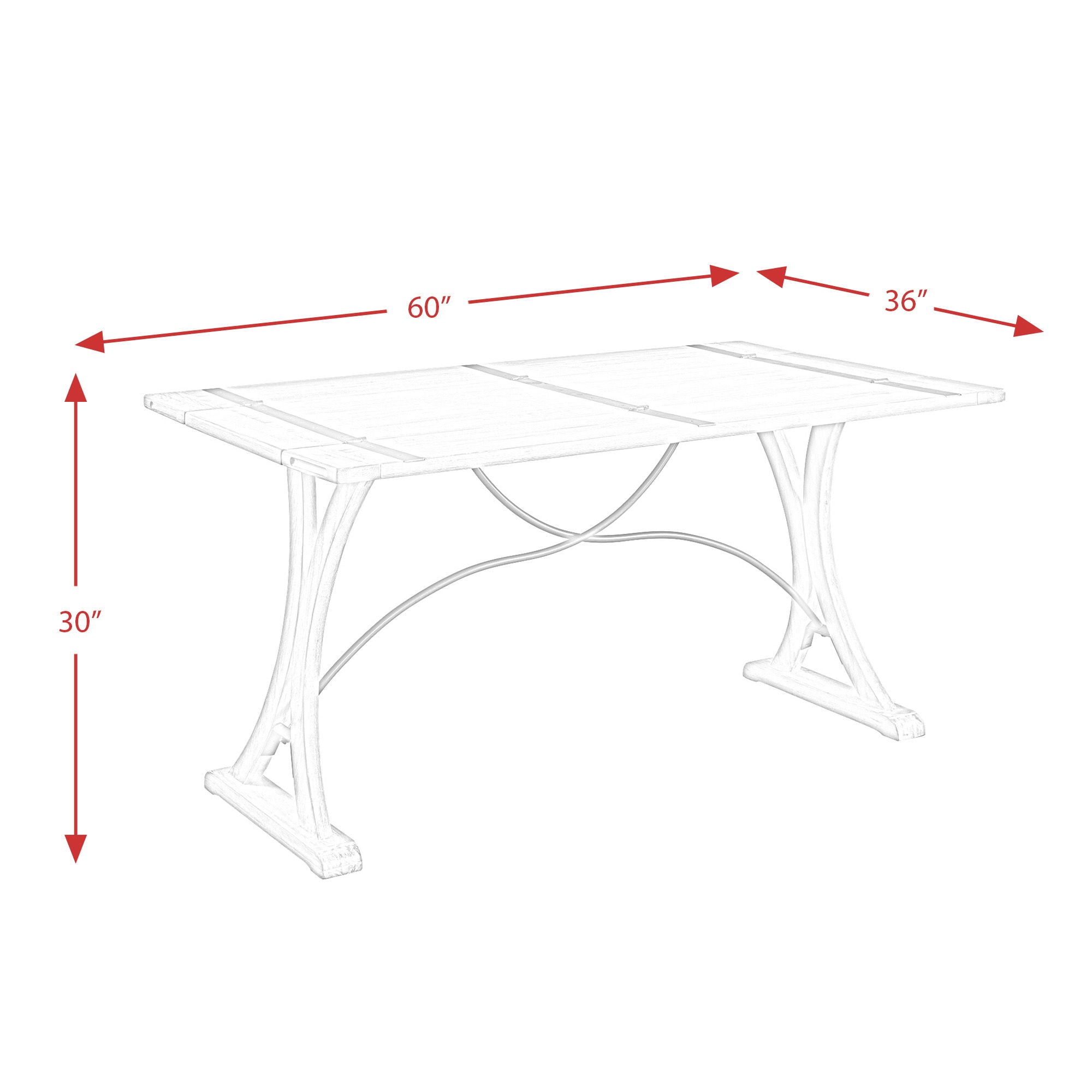 Callista - Folding Top Dining Table - Beach