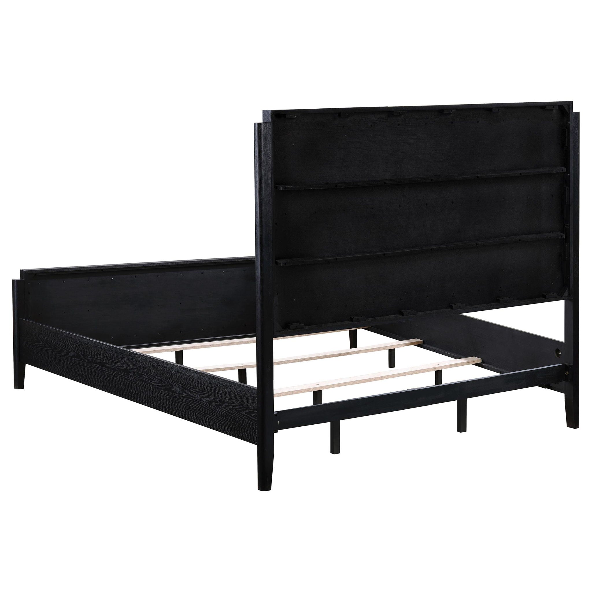 Brookmead 4-piece Upholstered Eastern King Bedroom Set Black