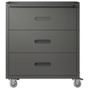 Heavy Duty Metal Storage Cabinet With Wheels 3 Drawer Tool Cabinet For Garage, Office, And Home Organizer Solutions