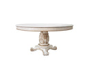Vendome - 76" Round Dining Table With Pedestal Base - Antique Pearl