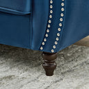 Chesterfield Set With Roll Armrest & Nailhead