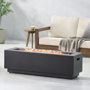 Modern Rectangular Iron Fire Pit 50,000 Btu