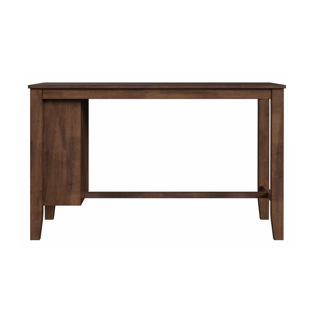 Santa Barbara Kitchen Island & 2 Counter Stools With Fabric in Walnut / Dark Gray by Elements International, view 12