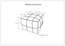Manning - Square Pouf - Teal