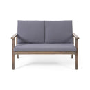 Avacyn - Outdoor Loveseat And Coffee Table Set With Cushions - Dark Gray